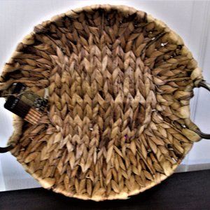 NWT Straw Studios Basket - 15" Round Woven